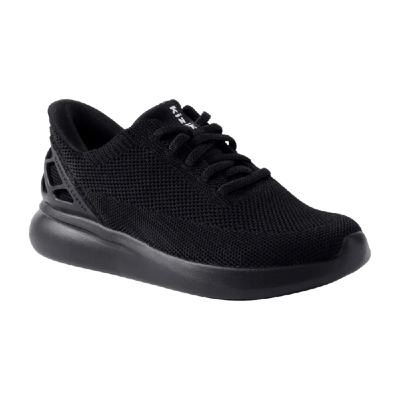 Kizik Little Kids Athens Hands-Free Knit Sneaker Black Out